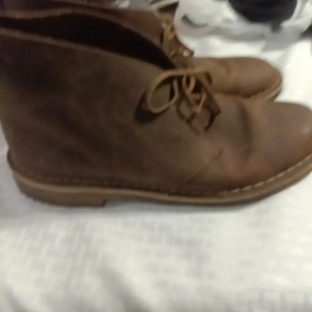 Clarks Desert Chukka Boots In Brown Leather Us 10.5 Mens Lace Up Ankle Boots
